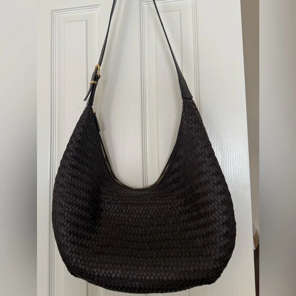 Madewell The Essential Curve Shoulder Bag - Dark Brown - Picture 3 of 14